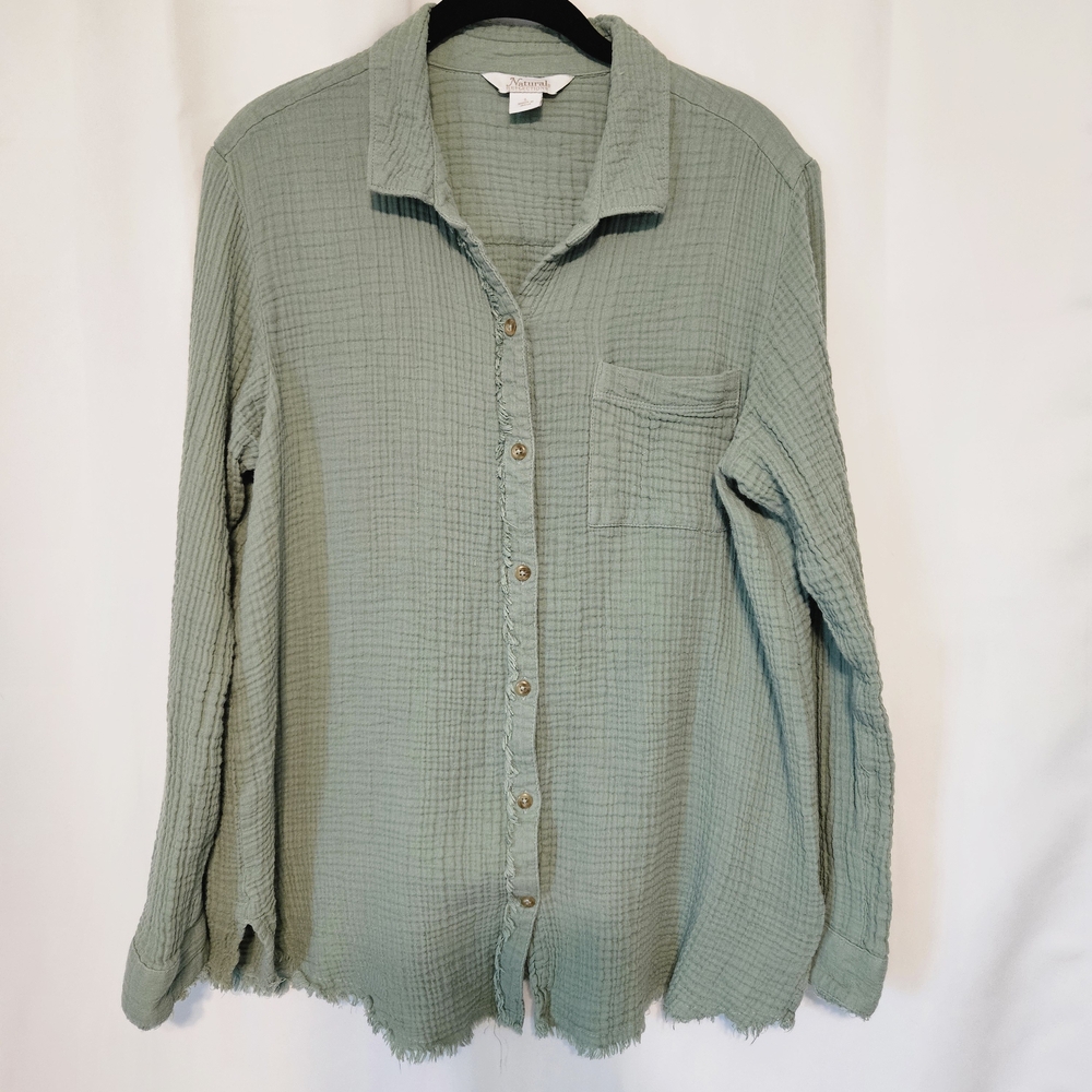Natural Reflections Soft Sage Textured Shirt